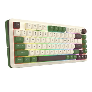 Tastatura gaming mecanica Bluetooth cu si fara fir Redragon Cyrus Pro alba cu verde iluminare RGB - Img 4