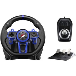 Volan gaming FlashFire Suzuka F111 negru cu albastru