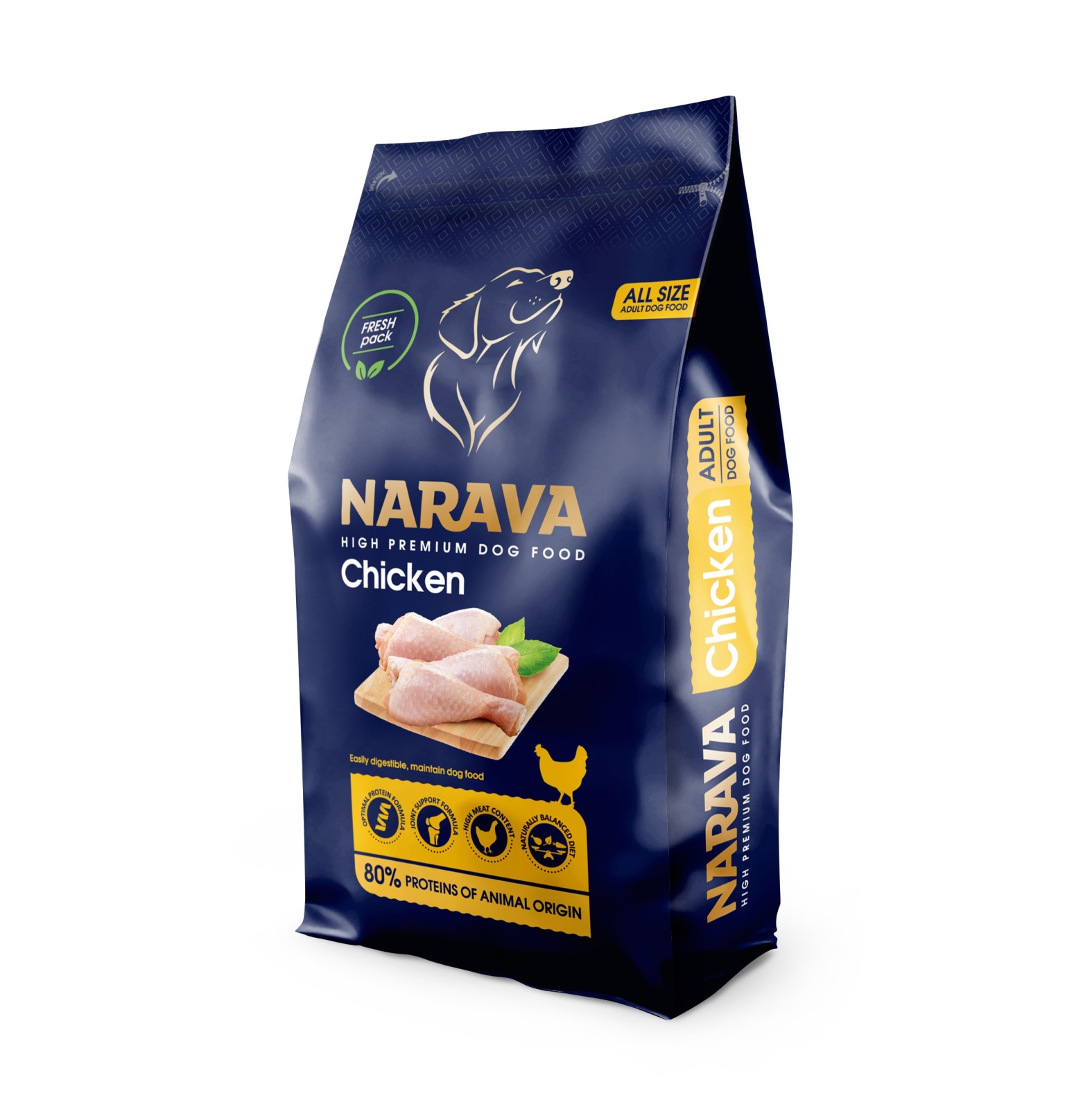 Barkin Adult All Size – hrană uscată cu pui, 15 kg