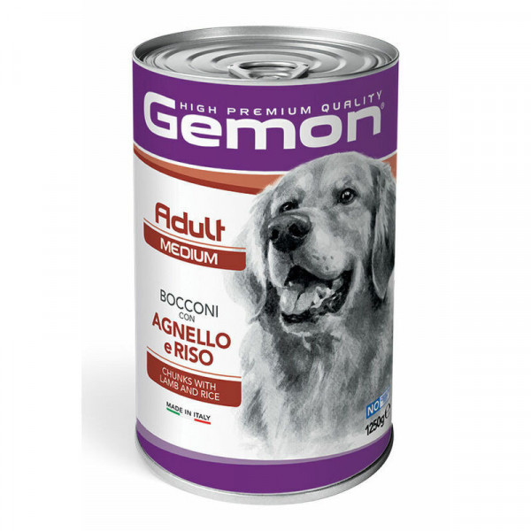 Gemon Chunks Adult Mediu - Hrana umeda completa - Miel si Orez - 1250g