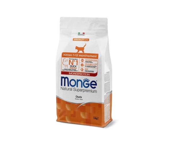 Monge Natural Superpremium Monoprotein Kitten - Rata - 1.5kg