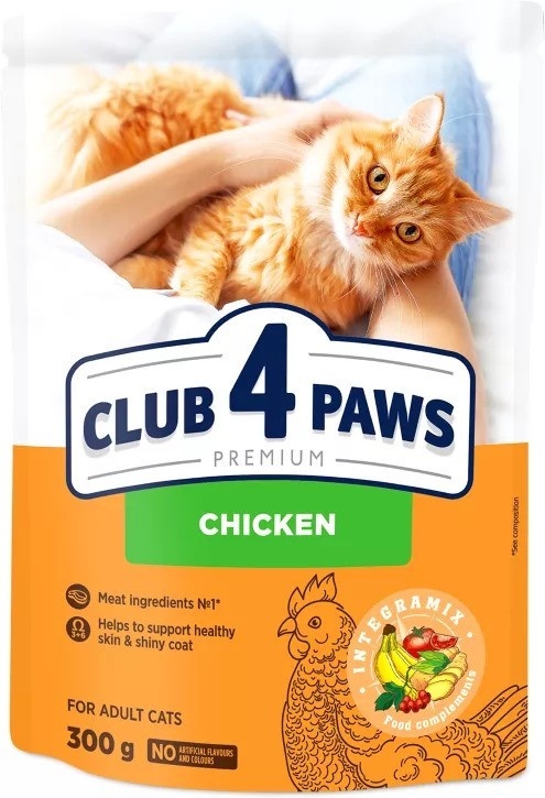 Club 4 Paws Cat - Hrana uscata premium - Pui - 300g