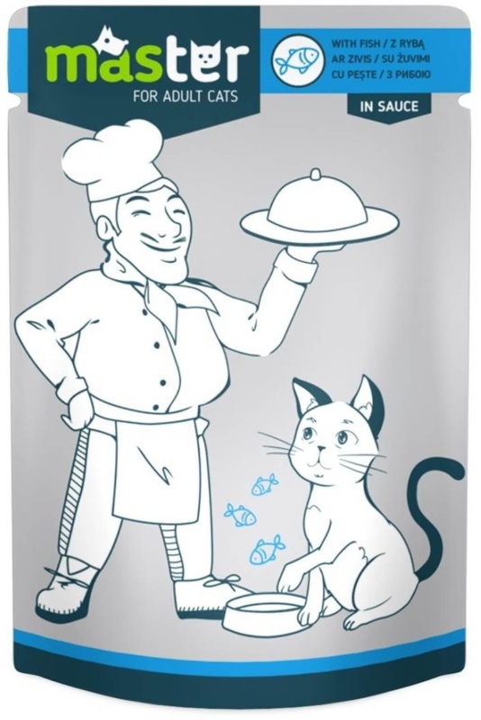 Master Cat - Hrana umeda profesionala - Peste - 80g