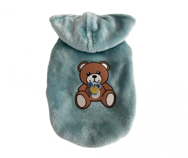 Hanorac Peluche - S - Albastru