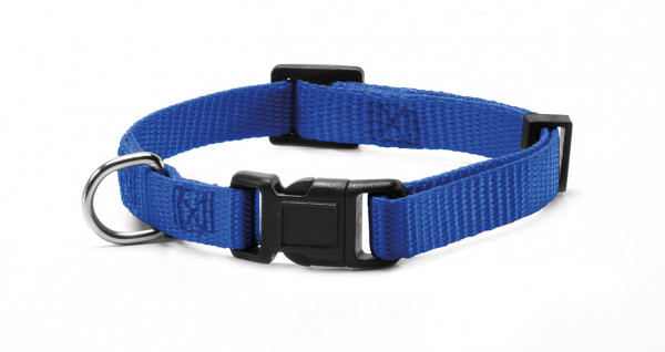 Zgarda reglabila, nylon - S - Albastru