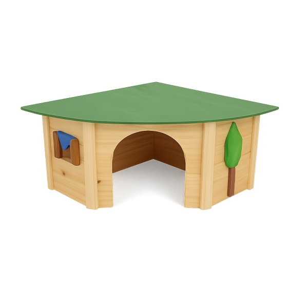 Casuta colt pentru rozatoare – 30x30x19 cm