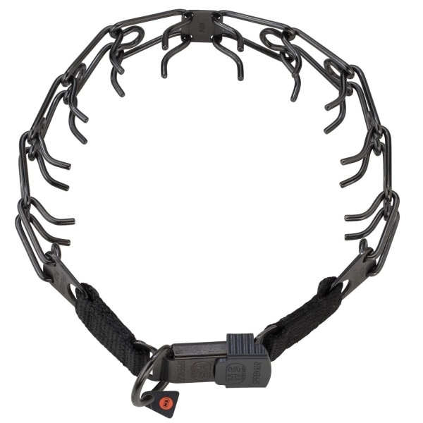 Zgarda forta Sprenger, otel inoxidabil negru, catarama - 53cm