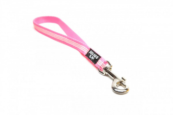 Lesa IDC scurta, nylon cu fire flourescente, cu maner - 14mmx0.35m - Roz
