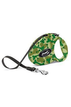 Lesa retractabila, cu banda - Flexi New Classic - M (25kg) - Camuflaj
