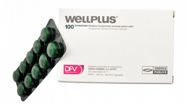 Comprimate antiparazitare caini - Wellplus - 10cpr.