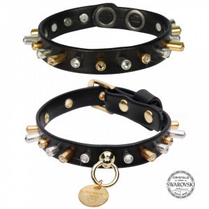 Zgarda Sparkling Stud in Black - 25cm - Negru