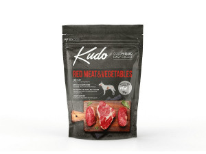 Kudo Adult Mediu-Maxi - Hrana uscata, presata la rece - Carne rosie si Legume - 3kg