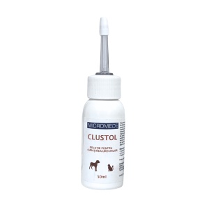 Micromed Vet Clustol - 50ml - Solutie pentru curatarea si ingrijirea urechilor la caini si pisici