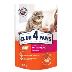 Club 4 Paws Cat - Hrana umeda premium - Vitel - 100g