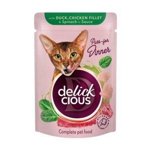 Delickcious Cat - Set Flowpack - 4 Plicuri - 4x85g - Img 3