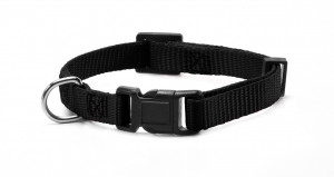 Zgarda reglabila nylon - XS - Negru