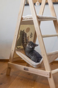 Ansamblu de catarare pentru pisici Ladder, Bej, 104 × 75 × 39,5 cm, Kerbl - Img 3