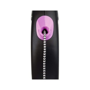 Lesa retractabila, cu fir - Flexi Fun Dots - M - Roz - Img 2