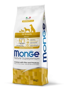 Monge Natural Superpremium Monoprotein Adult All Breeds - Pui si Orez - 12kg