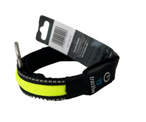 Zgarda nylon cu led - S - Galben