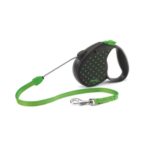 Lesa retractabila, cu fir - Flexi Color - S - Verde