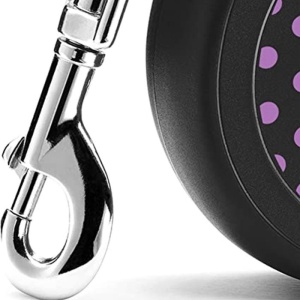 Lesa retractabila, cu fir - Flexi Fun Dots - M - Roz - Img 3