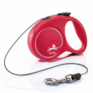 Lesa retractabila, cu fir - Flexi Fun - XS - Rosu - Img 2