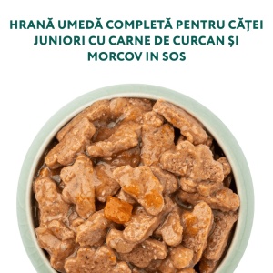Optimeal Puppy - Hrana umeda super-premium - Curcan si Morcovi - 100g - Img 2