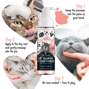 Sampon Bugalugs Cat No Rinse - 200ml - Img 2