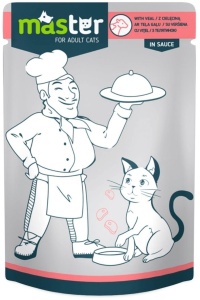 Master Cat - Hrana umeda profesionala - Vitel - 80g