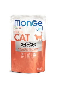 Monge Grill Chunkies Kitten - Hrana umeda super-premium - Somon - 85g