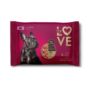 My Love - Hrana umeda completa pentru caini - Curcan - Set 4x100g