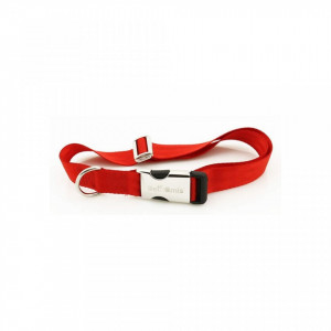 Zgarda nylon Petit Amis - 2.5cmx38-63cm - Rosu