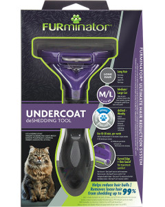 Trimmer profesional Furminator pisici, blana lunga - M-L - Img 3