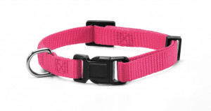 Zgarda reglabila, nylon - M - Roz