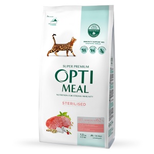 Optimeal Cat Sterilised - Hrana uscata super-premium - Vita si Sorg - 1.5kg