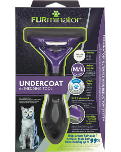 Trimmer profesional Furminator pisici, blana scurta - M-L - Img 3