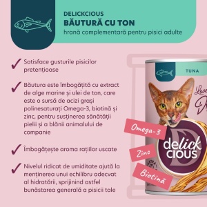 Delickcious Cat - Bautura cu Ton - 140g - Img 4