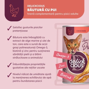Delickcious Cat - Bautura cu Pui - 140g - Img 4