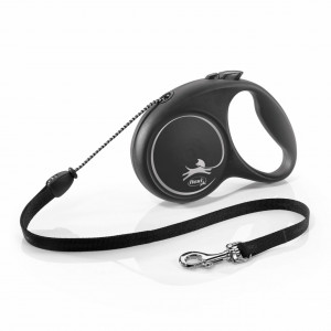 Lesa retractabila, cu fir - Flexi Fun - M - Negru - Img 1