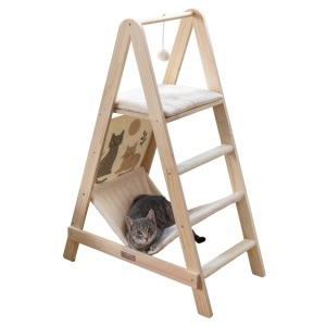 Ansamblu de catarare pentru pisici Ladder, Bej, 104 × 75 × 39,5 cm, Kerbl - Img 2