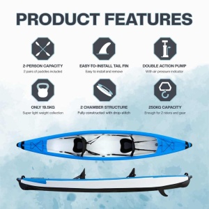 Kayak doble Hinchable alto rendimiento Tourus 410cm - Img 5