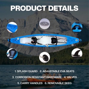 Kayak doble Hinchable alto rendimiento Tourus 410cm - Img 6